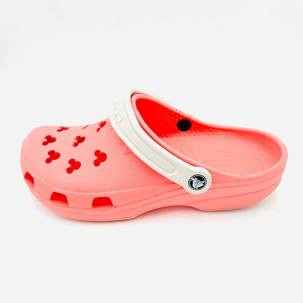 Crocs X Disney Classic Clogs Pink with Mickey Mouse Cutouts Women Size 10 - Picture 7 of 11